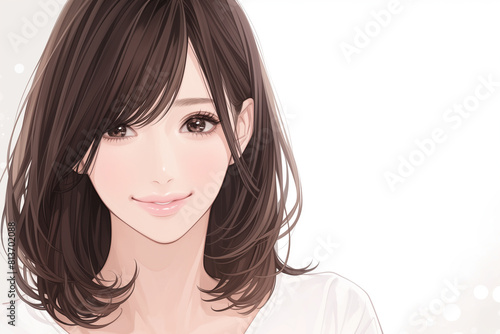 Japanese anime-style beautiful lady 25