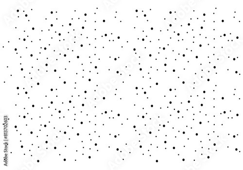 Fondo puntos negros pequeños en fondo blanco. photo