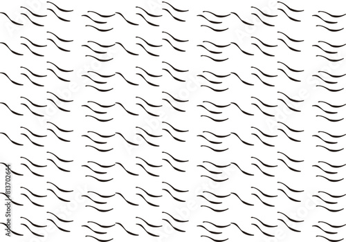 Patrón de lineas curvas negras sobre fondo blanco.
