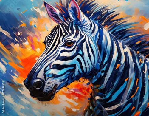 Wallpaper Mural Zèbre, mouvement rapide, grand angle Torontodigital.ca