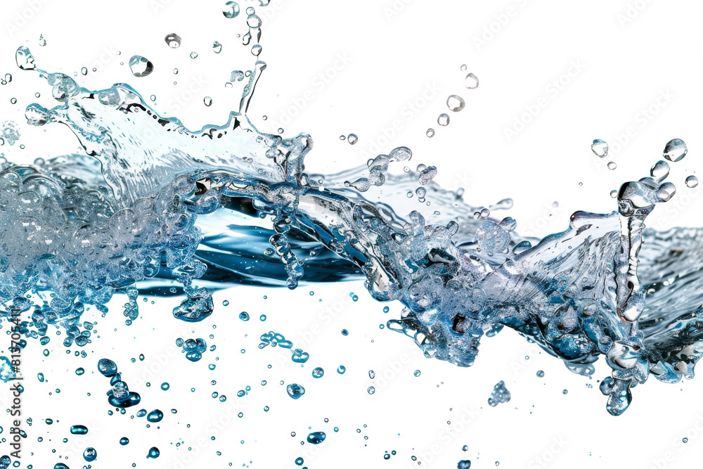 A splash of water with many small droplets A splash of water with many small droplets