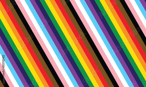 Pride Background with LGBTQ Pride Flag Colours. Rainbow Stripes Background in LGBT Gay Pride Wallpaper. Vector illustration. EPS 10