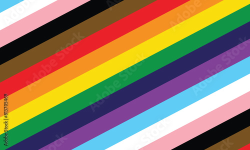 Pride Background with LGBTQ Pride Flag Colours. Rainbow Stripes Background in LGBT Gay Pride Wallpaper. Vector illustration. EPS 10