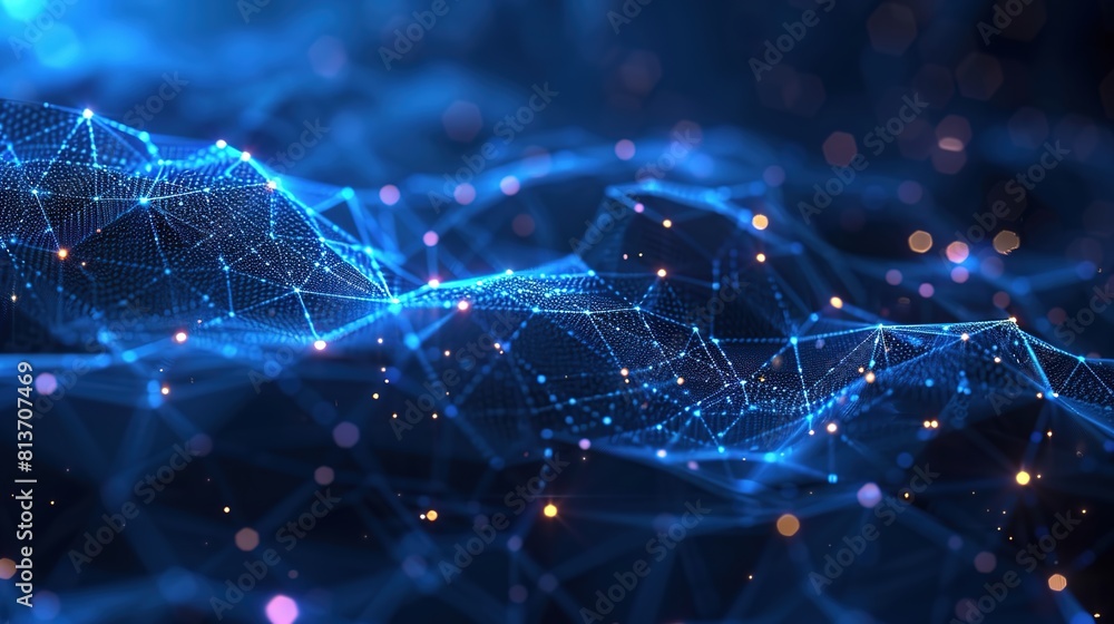 Abstract futuristic - technology with polygonal shapes on a dark blue background. Design digital technology concept. 3d illustration. Abstract futuristic - technology with polygonal shapes on a dark blue background. Design digital technology concept. 3d illustration.