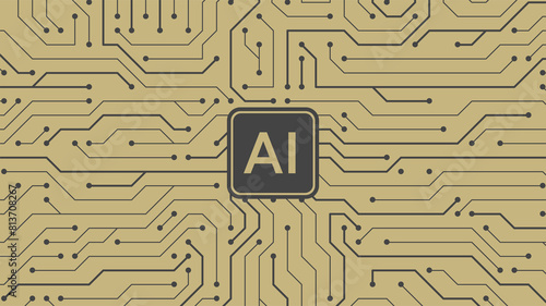 AI technology backround elements - Hintergrundmuster künstliche Intelligenz KI Technologie photo