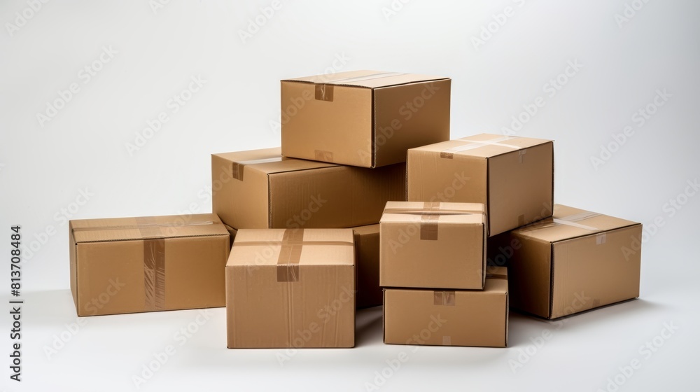 Cardboard boxes on isolated background Cardboard boxes on isolated background