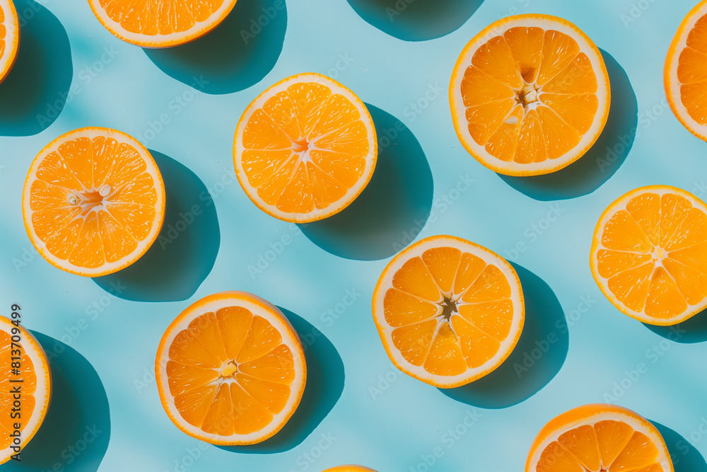 orange seamless pattern with blue background orange seamless pattern with blue background