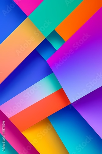 Modern vibrant geometric abstract trendy colorful background
