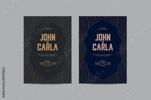 Minimalist Art Deco Invitation