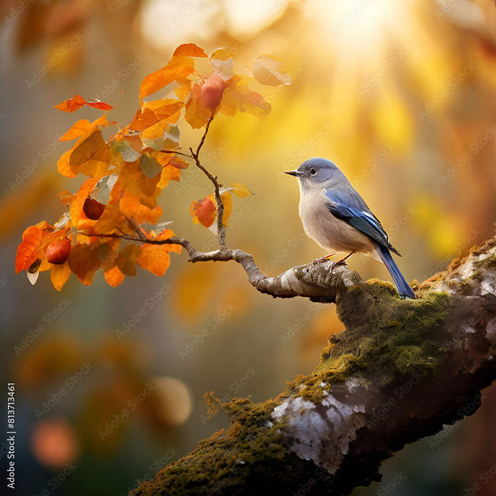 tree in to a bird blue bird sunset bird on the branch of a tree ...