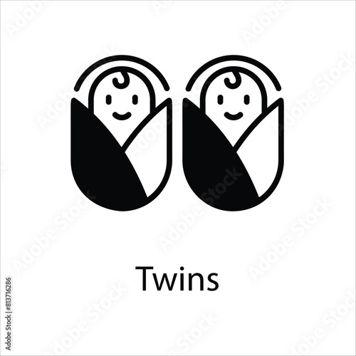 Twins Vector icon