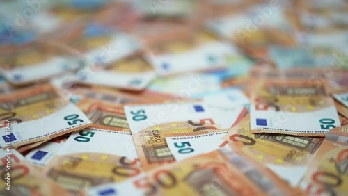 videos of €50, €20, €10, €5 notes on the move photo