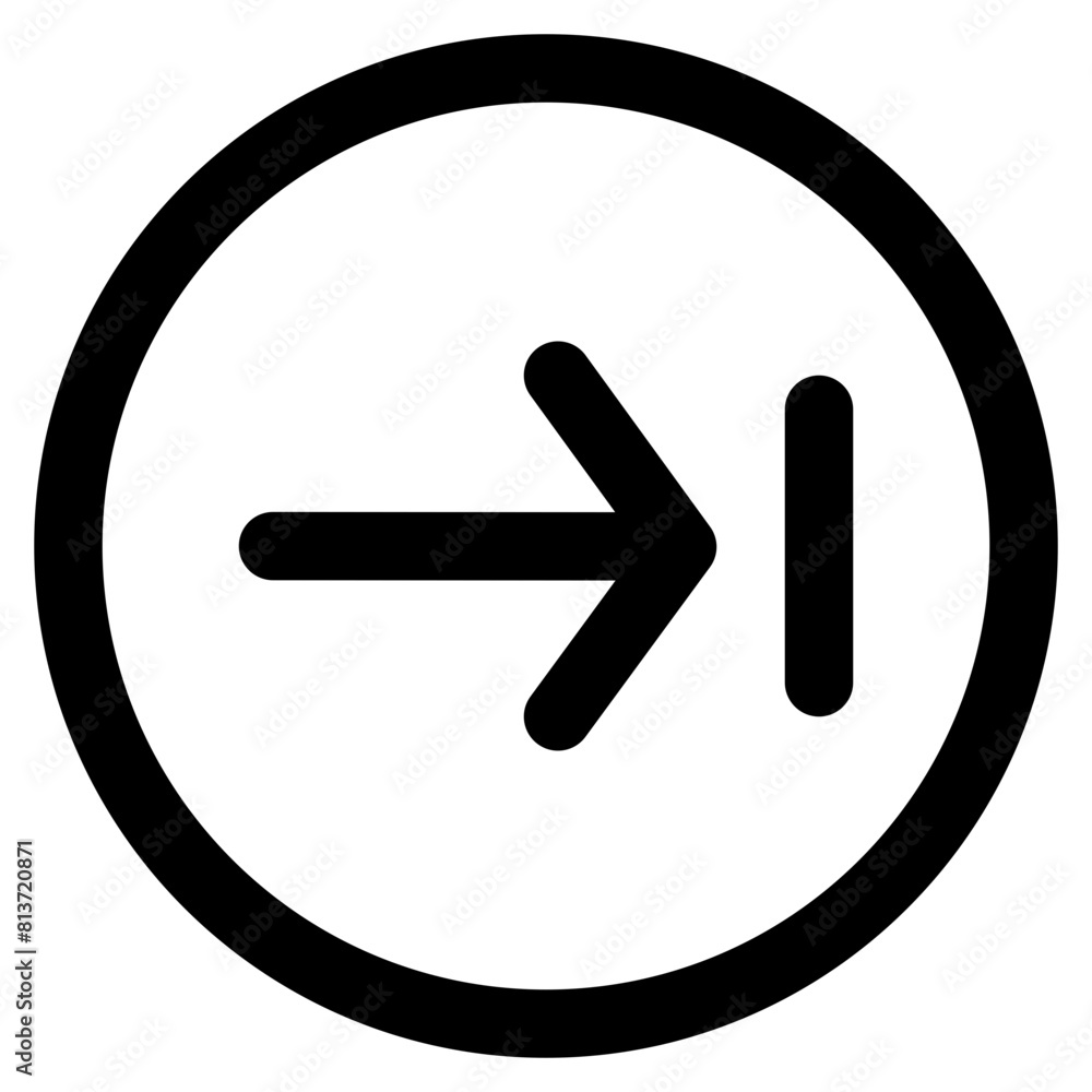 Next Icon in Line Style Next Icon in Line Style
