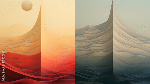 DOON: Abstract 3d Background, Day and Night photo