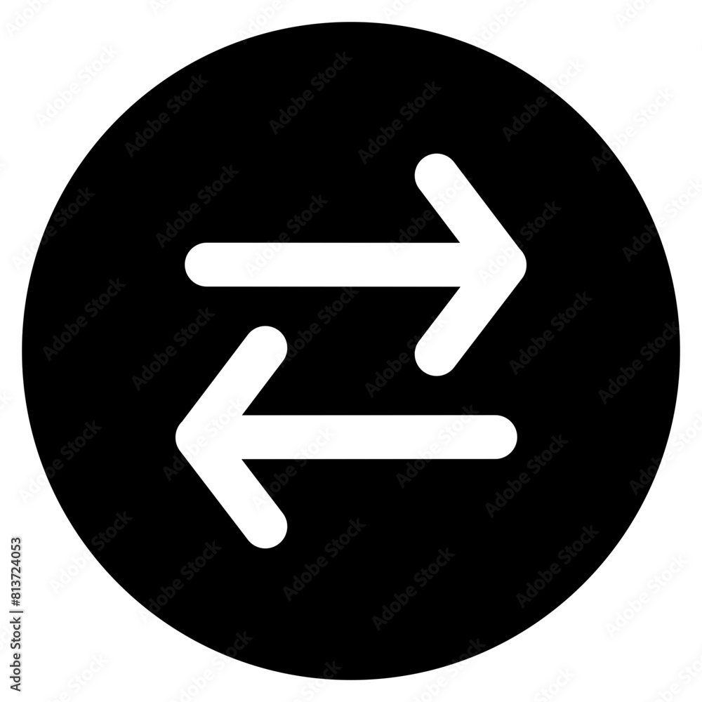 Left Right Icon in Solid Style Left Right Icon in Solid Style