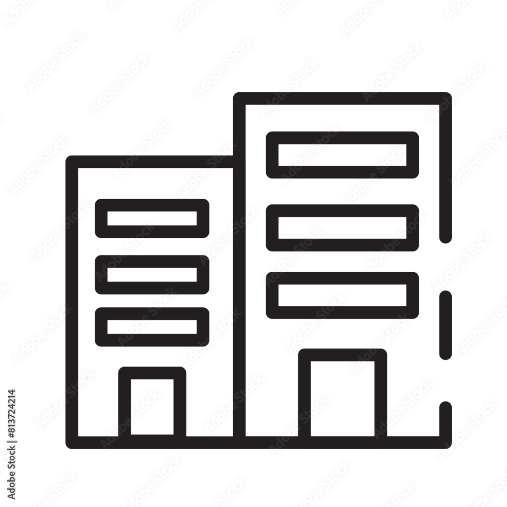 Architecture Building City Line Icon Architecture Building City Line Icon