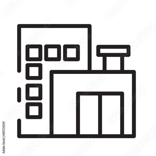 Architecture Buildings Hostel Line Icon