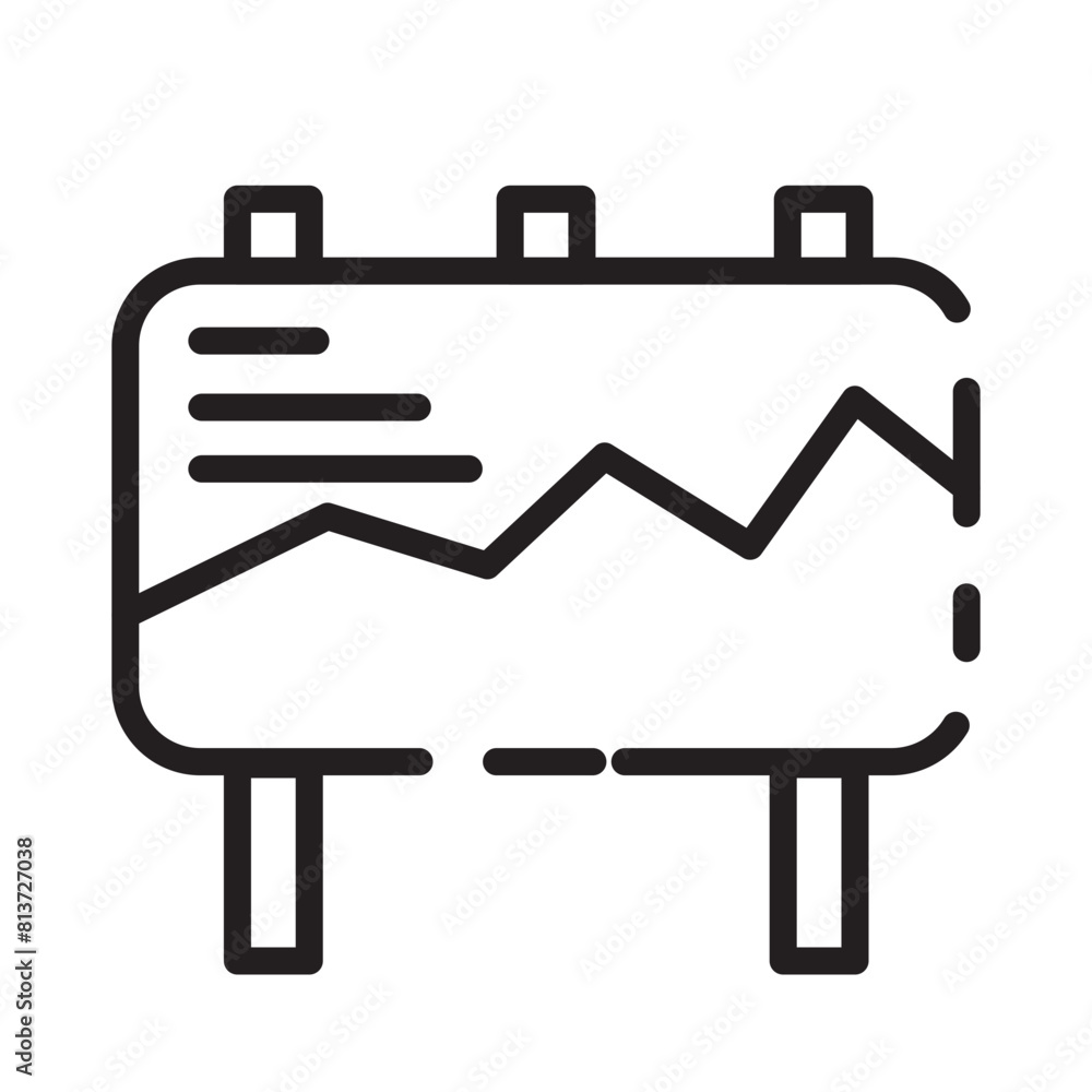 Billboard Signboard Advertisement Line Icon Billboard Signboard Advertisement Line Icon