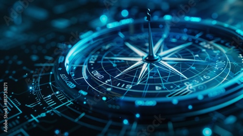 Wallpaper Mural Compass on abstract background. Concept of navigation and travel. Torontodigital.ca