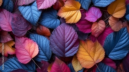 Colorful Autumn Leaves Closeup Stock Image