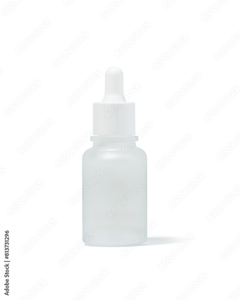 Empty jars for cosmetics on a white isolated background Empty jars for cosmetics on a white isolated background