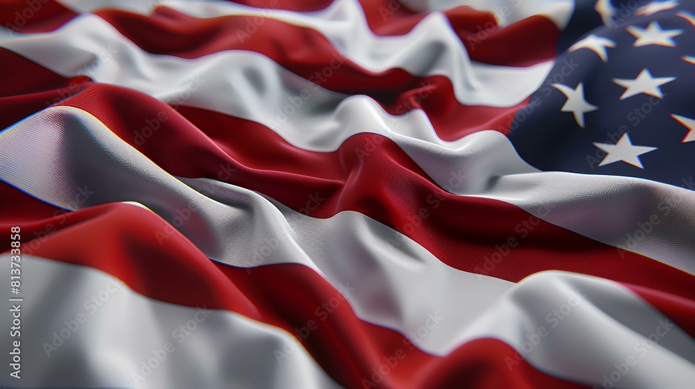 American flag with bokeh effect. 3d rendering, 3d illustration. American flag with bokeh effect. 3d rendering, 3d illustration.