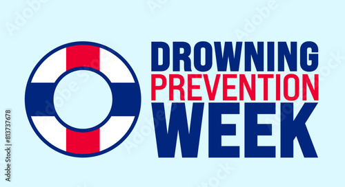 June is Drowning Prevention Week background template. Holiday concept. use to background, banner, placard, card, and poster design template.