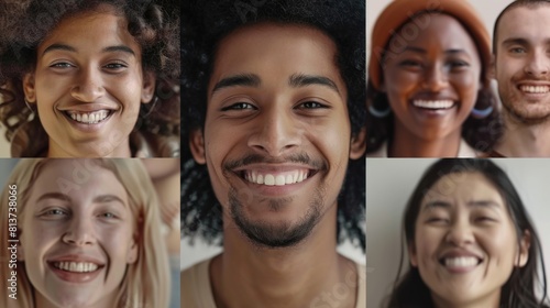 Various Multi-Cultural  Multi-Ethnic  and Multi-Oriental People  of Diverse Background  Gender  Race  Ethnicity  and Work  Smiling at posing and looking at the camera. World workers cheerfully posing