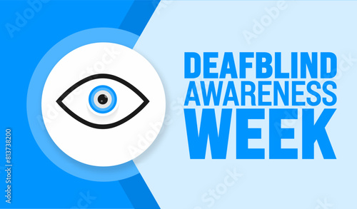 June is Deafblind Awareness Week background template. Holiday concept. use to background, banner, placard, card, and poster design template.