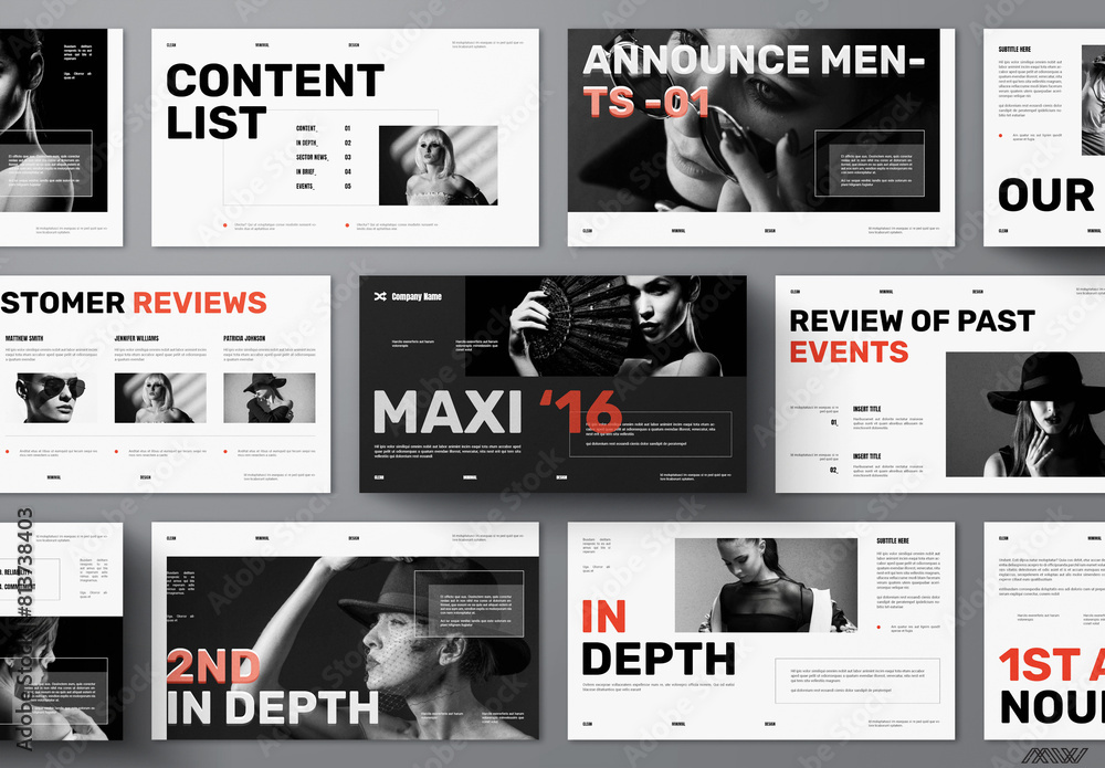 Newsletter Examples Presentation Newsletter Presentation Template Design Layout Stock Template | Adobe Stock