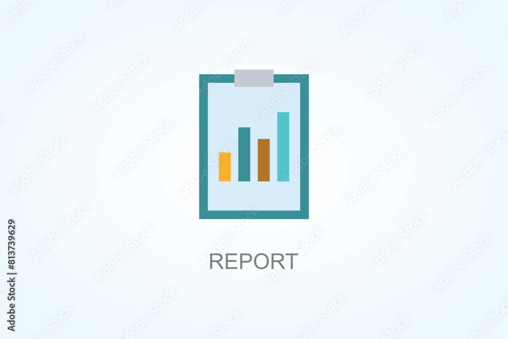 Obraz premium Report Vector Or Logo Sign Symbol Illustration