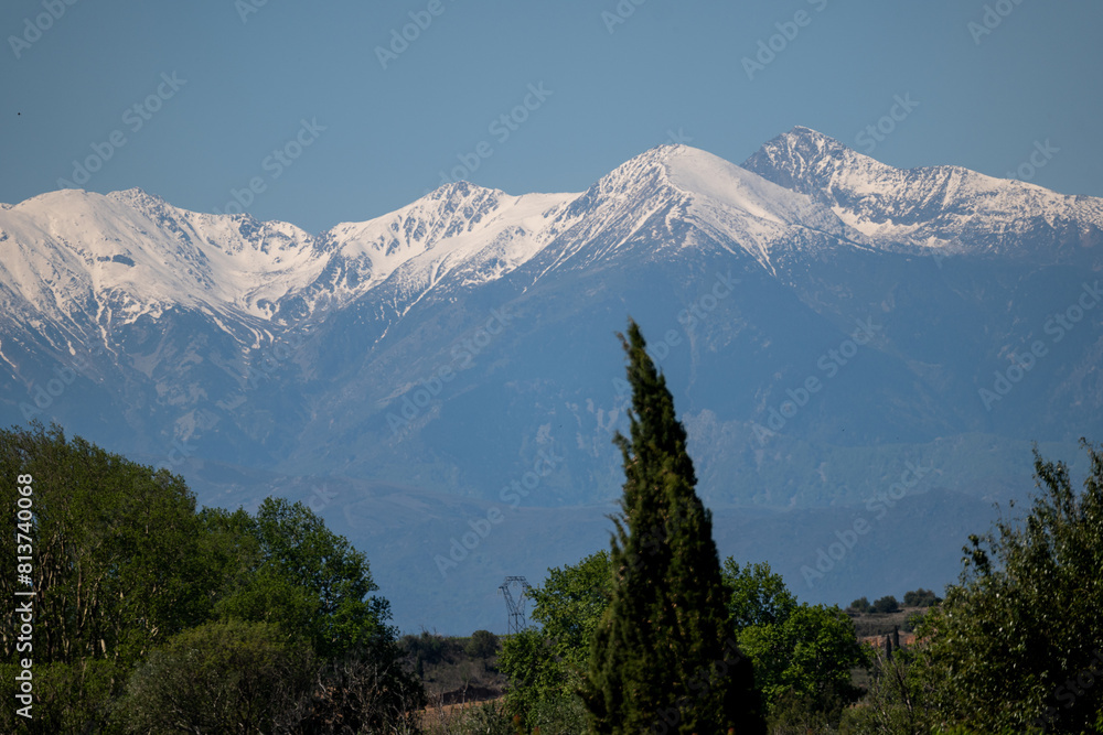 Obraz premium landscape in the mountains, Le Canigou, France