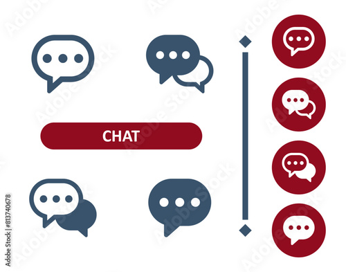 Chat Bubbles Icon. Speech Bubble, Comment, Message, Talking Icon