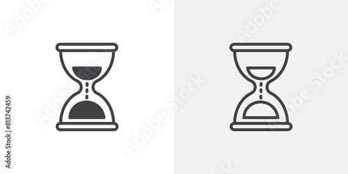 Hourglass Icon Set. Vector Icons for Timer and Countdown.