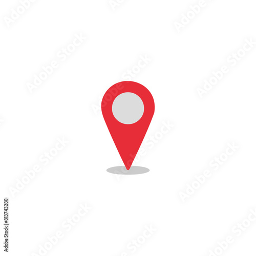 Free Download red pin location vector - GFXLoad