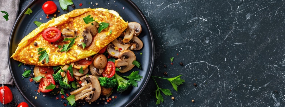pancakes vegetables and mushrooms. Selective focus pancakes vegetables and mushrooms. Selective focus