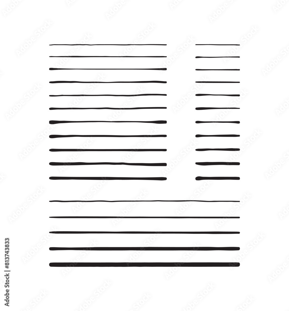 手書きの直線のバリエーションセット 手書きの直線のバリエーションセット