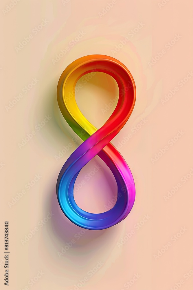 colorful infinity sign close-up. selective focus colorful infinity sign close-up. selective focus