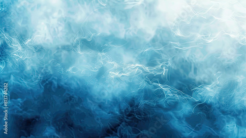 Abstract Blurry Blue Gradient Background with Soft Textures And Smoke For Serene Atmosphere