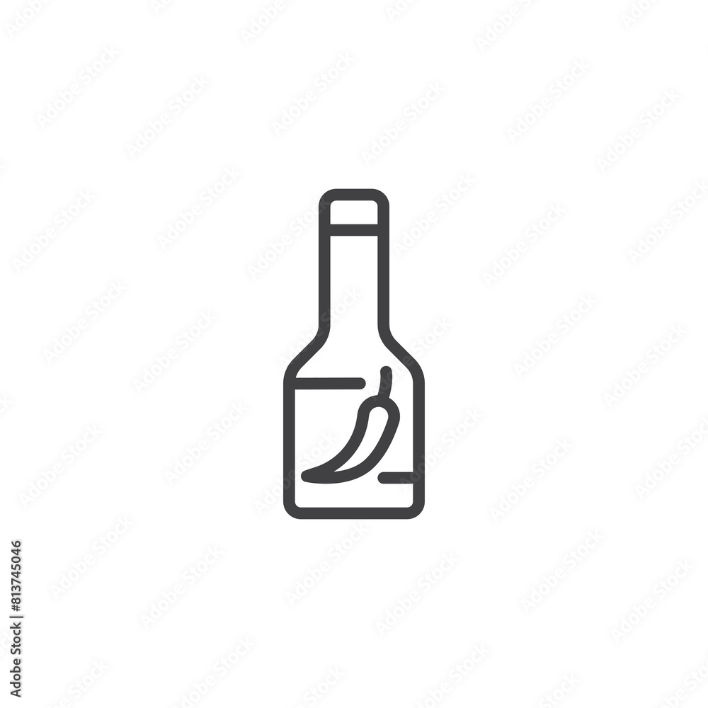 Hot sauce line icon Hot sauce line icon