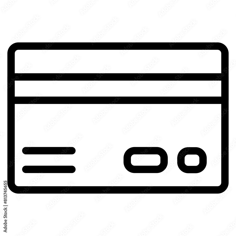 Credit Card Icon in Line Style Credit Card Icon in Line Style