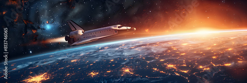 Photo realistic illustration of a Space Tourism Marketing concept as Marketing professionals design campaigns to promote commercial space travel experiences to the public in Photo 