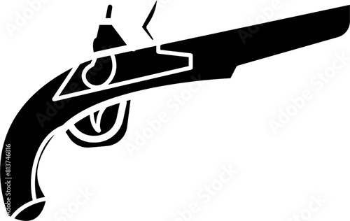 Musket pistol icon vector