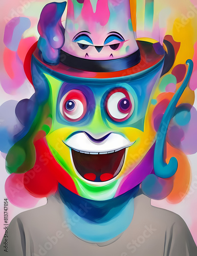 clown  circus  painting  abstract  cartoon  face  vector  illustration  head  art  mask  icon  smile  design  alien  drawing  halloween  tooth  eyes  funny  glasses  smiley  symbol  woman  character  