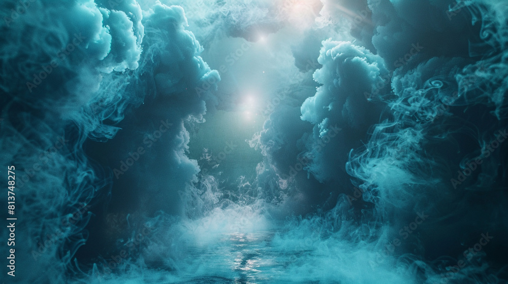 Fototapeta premium A magical world of Searchlight smoke background