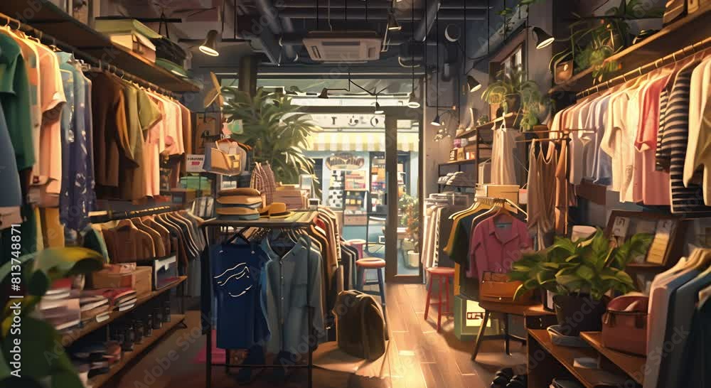 Clothing shop with aesthetic views Clothing shop with aesthetic views