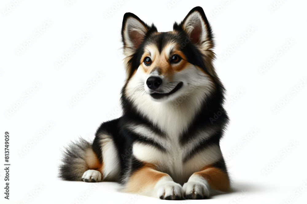 Norwegian Lundehund dog isolated on white background Norwegian Lundehund dog isolated on white background