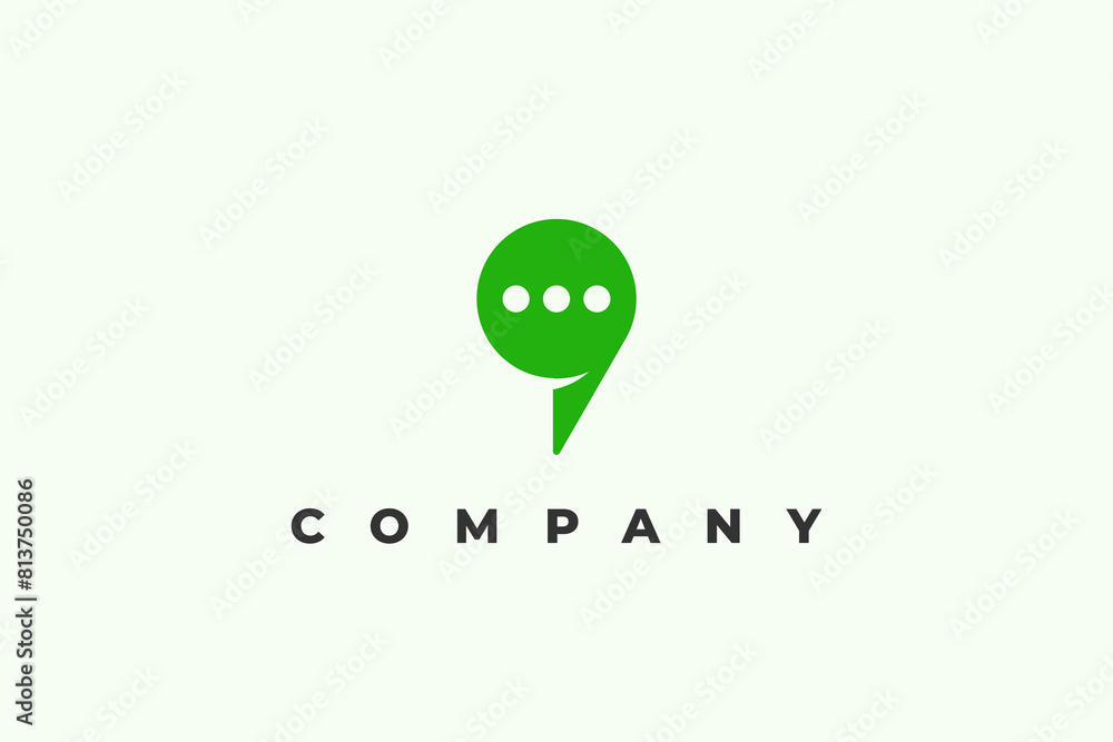 quick chat green modern logo quick chat green modern logo