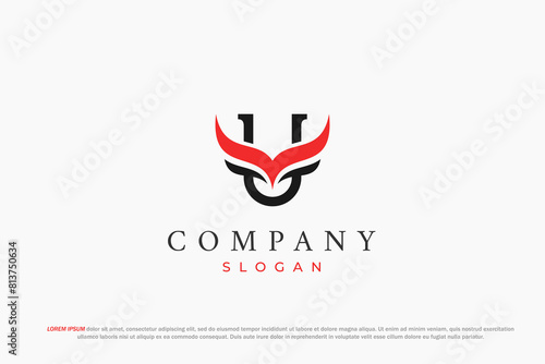 letter u and red wing logo