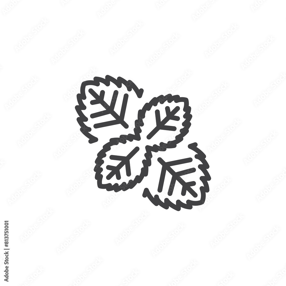 Mint leaves line icon Mint leaves line icon